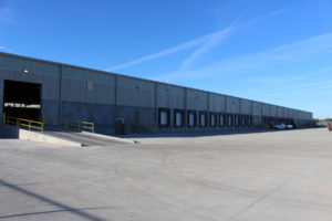 World Distribution Services (WDS) Savannah Warehouse outside receiving area with dock doors.