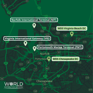 World Distribution Services Terminal Map